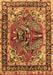 Machine Washable Persian Brown Traditional Rug, wshtr3894brn