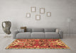 Machine Washable Persian Brown Traditional Rug in a Living Room,, wshtr3895brn