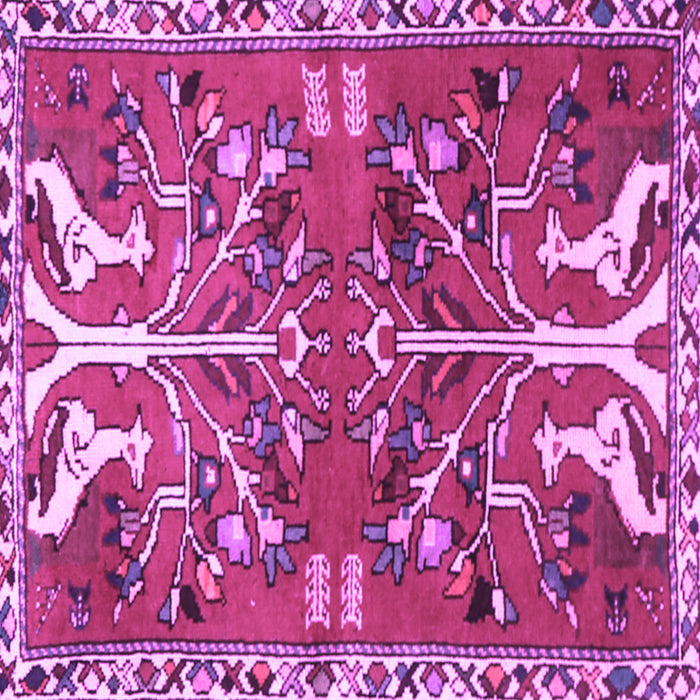 Square Persian Purple Traditional Rug, tr3895pur