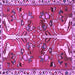 Square Persian Purple Traditional Rug, tr3895pur