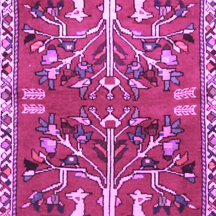 Machine Washable Persian Purple Traditional Area Rugs, wshtr3895pur