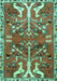 Machine Washable Persian Turquoise Traditional Area Rugs, wshtr3895turq