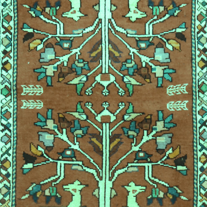 Machine Washable Persian Turquoise Traditional Area Rugs, wshtr3895turq