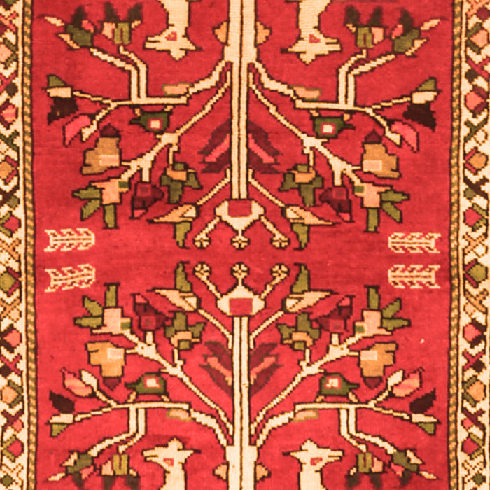 Serging Thickness of Machine Washable Persian Orange Traditional Area Rugs, wshtr3895org