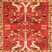 Serging Thickness of Persian Orange Traditional Rug, tr3895org