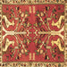 Square Persian Brown Traditional Rug, tr3895brn
