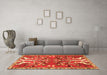 Machine Washable Persian Orange Traditional Area Rugs in a Living Room, wshtr3895org