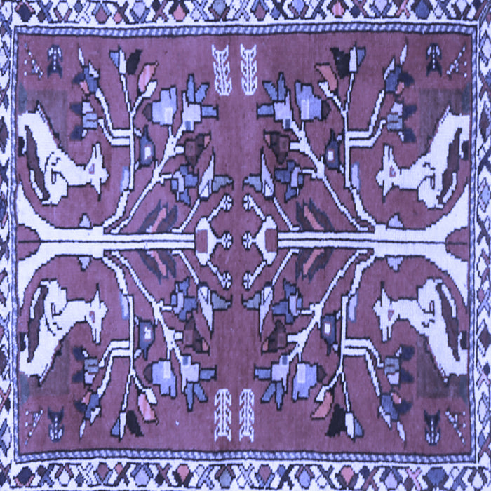 Square Persian Blue Traditional Rug, tr3895blu