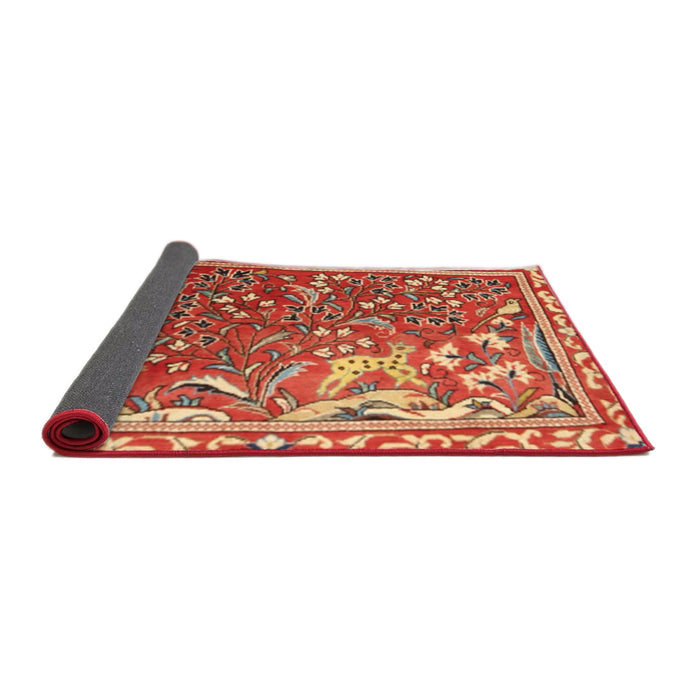 Sideview of Traditional Neon Red Persian Rug, tr3896