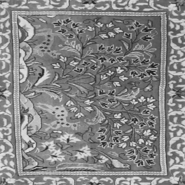 Serging Thickness of Persian Gray Traditional Rug, tr3896gry