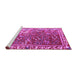 Sideview of Machine Washable Persian Purple Traditional Area Rugs, wshtr3896pur