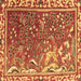 Square Persian Brown Traditional Rug, tr3896brn
