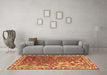 Machine Washable Persian Brown Traditional Rug in a Living Room,, wshtr3896brn