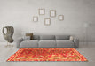 Machine Washable Persian Orange Traditional Area Rugs in a Living Room, wshtr3896org