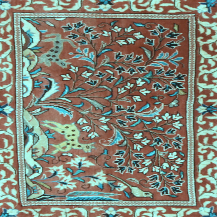 Square Persian Light Blue Traditional Rug, tr3896lblu