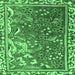 Square Persian Emerald Green Traditional Rug, tr3896emgrn