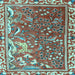 Square Machine Washable Persian Light Blue Traditional Rug, wshtr3896lblu