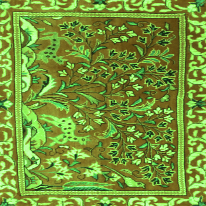 Serging Thickness of Persian Green Traditional Rug, tr3896grn