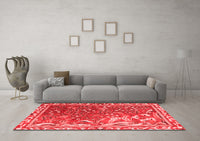 Machine Washable Persian Red Traditional Rug, wshtr3896red