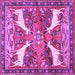 Square Animal Purple Traditional Rug, tr3897pur