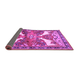 Sideview of Animal Purple Traditional Rug, tr3897pur