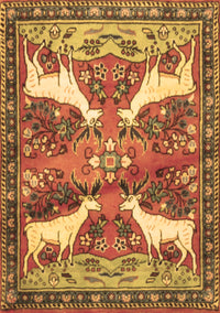 Animal Brown Traditional Rug, tr3897brn