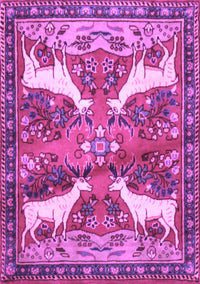 Animal Purple Traditional Rug, tr3897pur