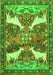 Animal Green Traditional Rug, tr3897grn