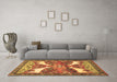 Machine Washable Animal Brown Traditional Rug in a Living Room,, wshtr3897brn