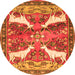 Square Animal Orange Traditional Rug, tr3897org