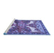 Sideview of Machine Washable Animal Blue Traditional Rug, wshtr3897blu