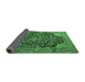 Sideview of Medallion Emerald Green Traditional Rug, tr3898emgrn