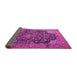 Sideview of Medallion Pink Traditional Rug, tr3898pnk