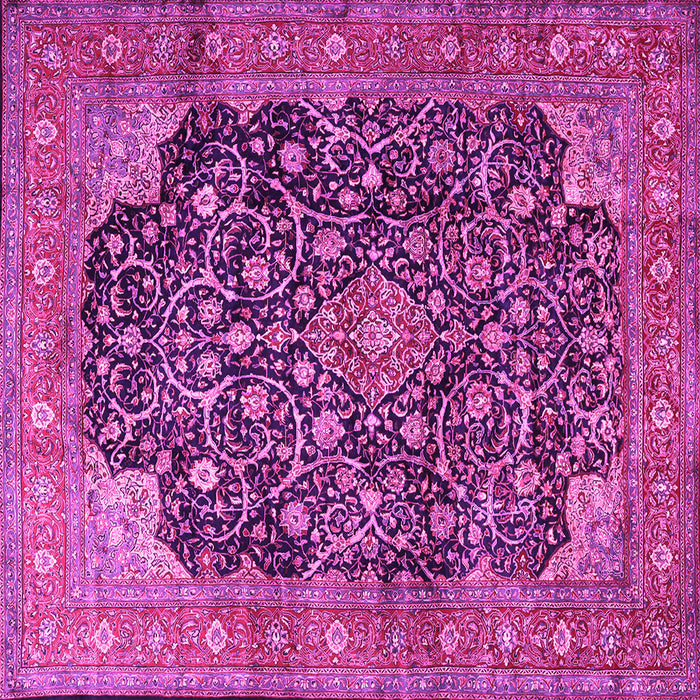 Square Medallion Pink Traditional Rug, tr3898pnk