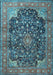 Medallion Light Blue Traditional Rug, tr3898lblu