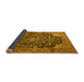 Sideview of Medallion Yellow Traditional Rug, tr3898yw