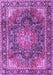 Medallion Purple Traditional Rug, tr3899pur