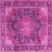 Square Medallion Pink Traditional Rug, tr3899pnk