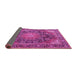 Sideview of Medallion Pink Traditional Rug, tr3899pnk