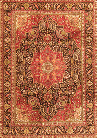 Medallion Orange Traditional Rug, tr3899org