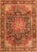 Medallion Orange Traditional Rug, tr3899org