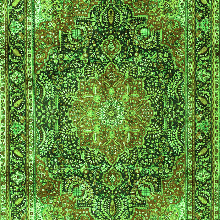 Medallion Green Traditional Rug, tr3899grn