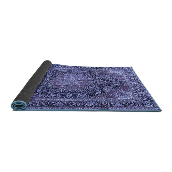 Sideview of Medallion Blue Traditional Rug, tr3899blu