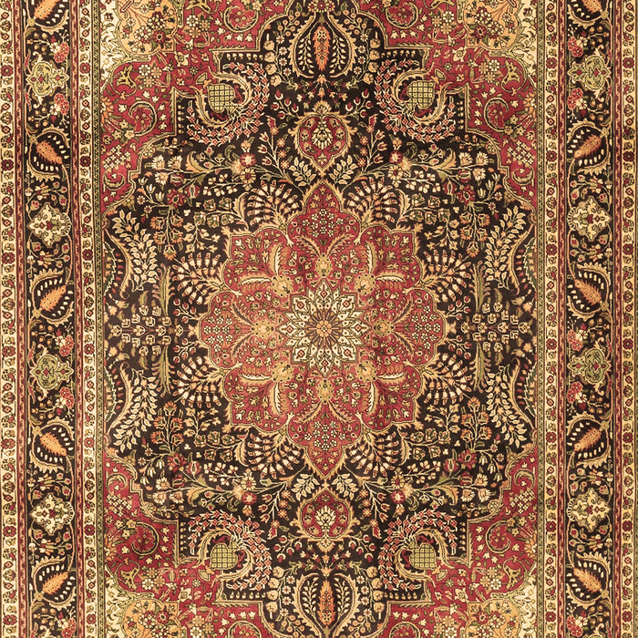 Medallion Brown Traditional Rug, tr3899brn