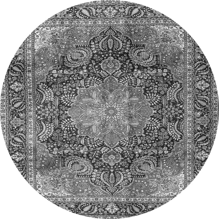 Square Medallion Gray Traditional Rug, tr3899gry