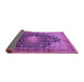 Sideview of Medallion Purple Traditional Rug, tr389pur