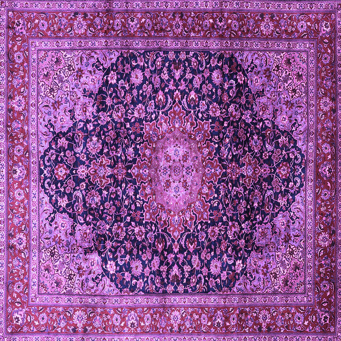 Square Medallion Purple Traditional Rug, tr389pur