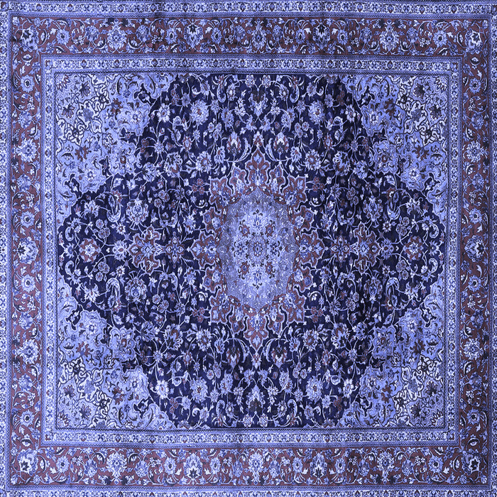 Square Medallion Blue Traditional Rug, tr389blu