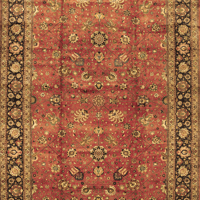 Machine Washable Oriental Brown Traditional Rug, wshtr38brn