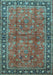 Oriental Light Blue Traditional Rug, tr38lblu